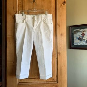 White Capri jeans